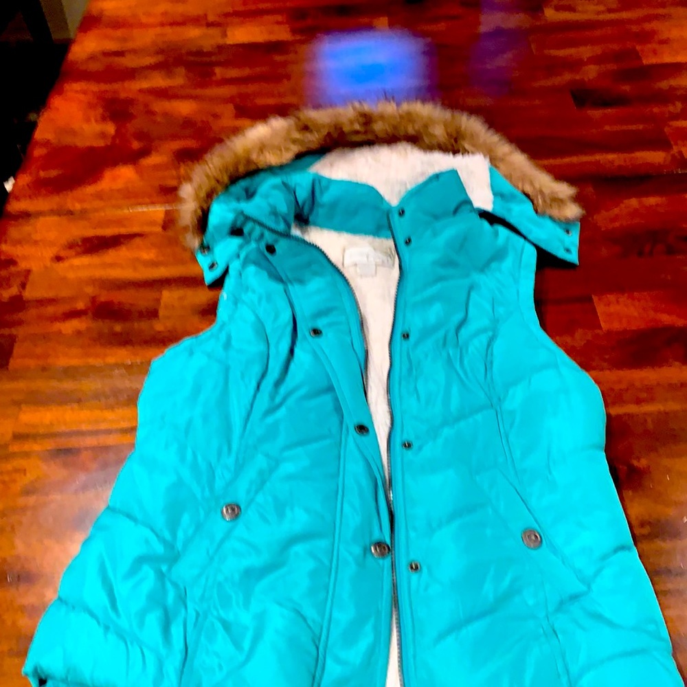Hooded green jacket